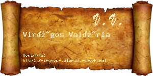 Virágos Valéria névjegykártya