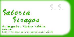 valeria viragos business card